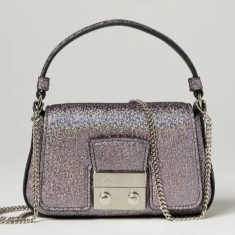 3.1 Phillip Lim Pashli Sparkly Bag Women's Crossbody Purple Metallic Purse‎ Bag